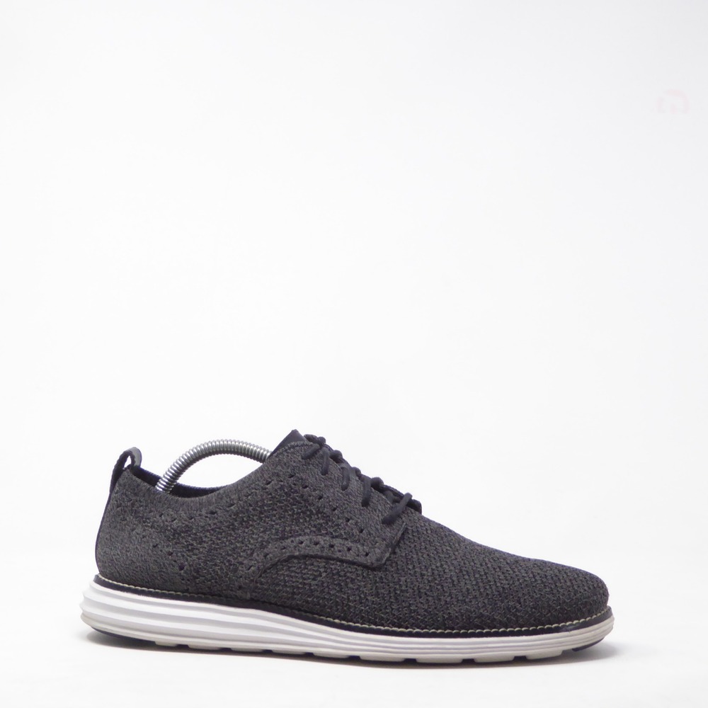 Cole Haan Mens Original Grand Oxfords Dress Shoes Grey Knit Wingtip C29732 9.5